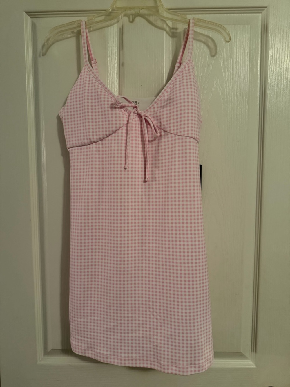 Abercrombie YPB cami mini dress pink gingham